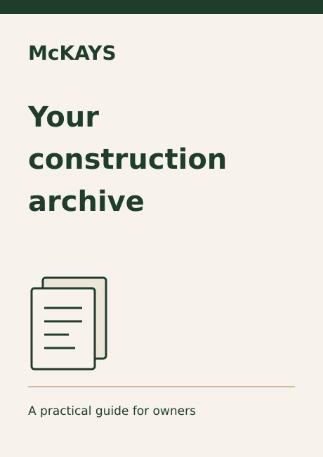 Cover of the free McKays construction archive guide