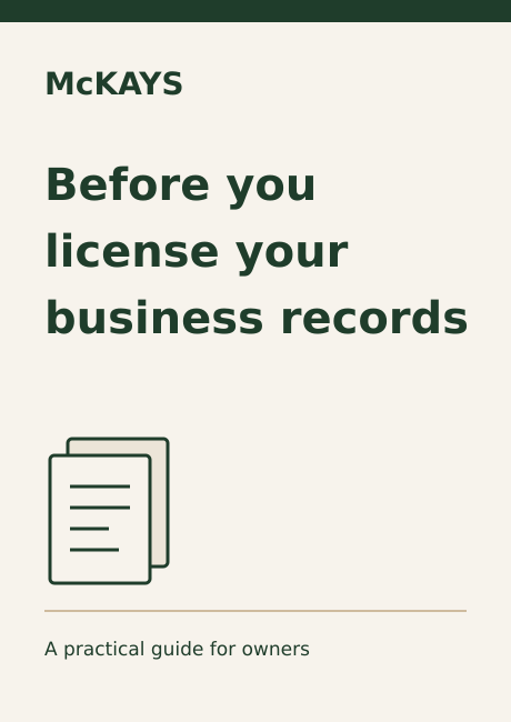 Cover of Before you license your business records